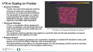 VTK-m Rendering at Scale on Frontier